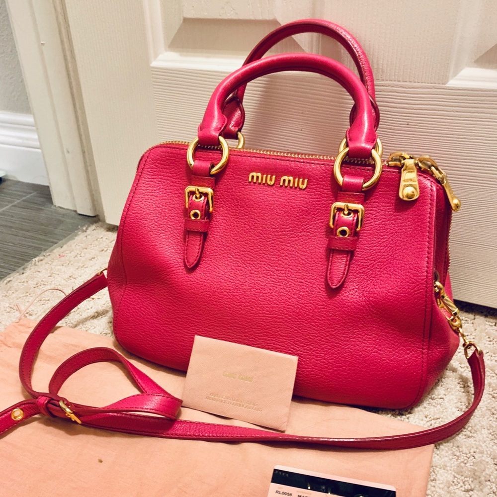 Miumiu pink shoulder bag